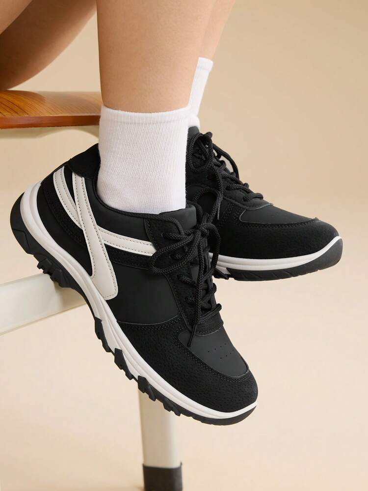 CUCCOO EASI Women's Lace-Up Casual Comfortable Sneakers For Daily Wear
