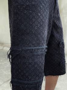 Ngobest Haus Ngobest Haus Men's Casual Loose Fit Distressed Denim Wide Leg Shorts - Black - View 6