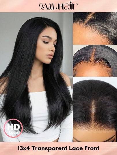 TrueHD 9AM Hair Store Straight Wear Go Glueless Lace Wigs 6*4 HD Lace Wigs 8-16 Bob Inch 18-30 Regular Inch 180% Density Pre-Cut Lace Pre-Plucked Hairline HD Lace Unprocessed Human Hair Natural Hairline Top Quality Stylish Wig Beginners Friendly Pre-Cut Lace Pre-Plucked Hairline Vacay Vibes Active Energy Travel Essential Holiday Outfits Bridesmaid Gifts Sport Vacation Travel Festival Outdoor Cosplay Campus Beach Perfect For The Weekend Ready Look Daily Use For Women