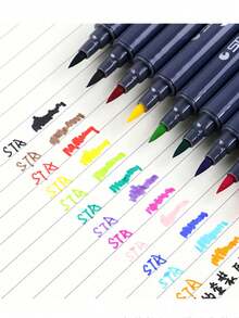 80 Colors Water-Soluble Dual-Tip Marker Pens, 12/24/36/48/80 Pcs Art Markers For Students, Drawing, Anime, Sketching & Fashion Design - multicolor - View 8