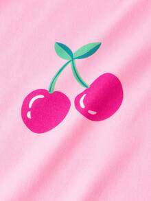 Bonmuse Ladies' Cherry Print Simple Daily Cami Top, Shorts, Pajama Set - Multicolor - View 5