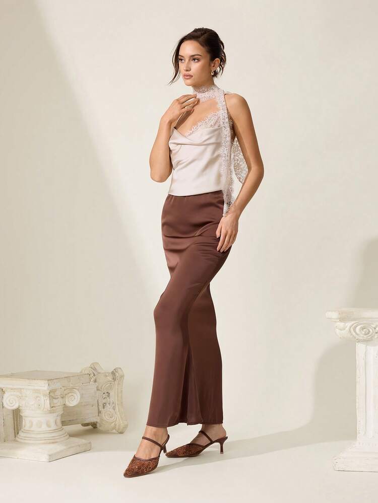 CUCCOO CHICEST Women's Pointed Toe Mid-Heel Coffee Color Embroidered Mesh Beaded Comfortable Breathable Fashion Elegant Party Ankle Strap Thin High Heel Pumps Wedding Shoes Summer Shoes Bride Shoes