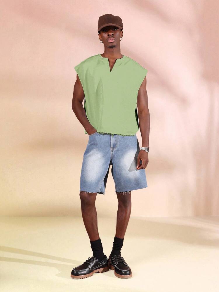 Camiseta sin mangas con escote en V