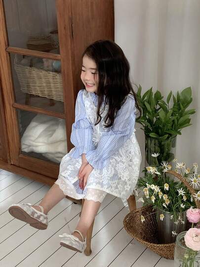 DAZY Toddler Girls' Striped Dress & Lace Dress 2pcs Set