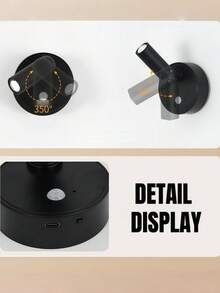 1PC Motion Sensor RGB Rainbow Projector Light, 2 Styles, 350° Rotatable, Remote Control, Magnetic Mount, Type-C Rechargeable, For Bedroom & Living Room Decor, Ideal Gift - RGB with remote control - View 7