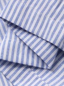 DAZY Women's Korean Style Vacation Tie-Up Shirt And Loose Pants 2 Pieces Set, Spring/Summer - Blue - View 3