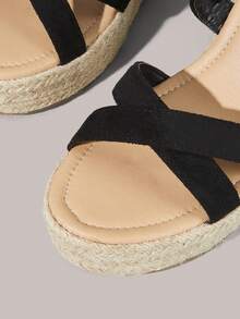 Styleloop 女士厚底坡跟凉鞋 - 黑色 - 查看 4