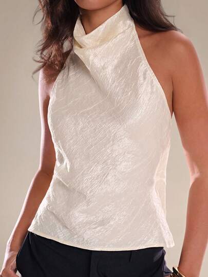 Avantive 女士纯色深V领露背吊带上衣