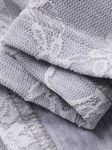 DAZY Damen Lässig Spitze Loose Tank Top, Sommer - Hellgrau - Übersicht 3