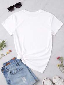 PLAYERA ESTAMPADA Corazones Animal Print AD - White - View 2