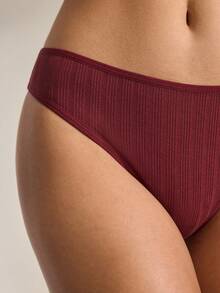 Ocili Sexy Thong Panty Set, 3pcs, Cotton Crotch, Thin & Sensual - Multicolor - View 7