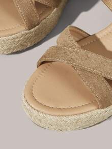 Styleloop Women Platforms & Wedge Sandals - Khaki - View 4