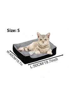 Soft & Comfortable Dog Bed Mat, With Random Chew Rope, Non-Slip Bottom, Multiple Sizes Available - Polyester Filled, Bone Pattern Design, Dog Bed With Side Walls, Suitable For Medium Dogs, Cats And Small Dogs - Multicolor - View 11