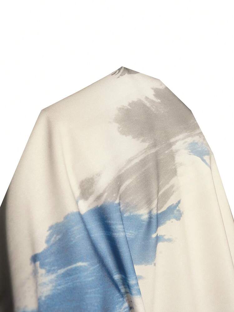 2pc Set Plus Size Women's Summer Casual Vacation Country  Tie-Dye Print Short Sleeve Loose Blouse Top Shirt And Pants 2 Piece Set  With Pockets,Spring/Summer,Summer\Vacation,Summer Holiday,Spring Break Outfits ,Vacation Outfits Women ,Holiday Outfits For Women,Going Out Outfits,2026 New Clothes,Simple And Fashionable For Everyday Wear,Suitable For Summer, Vacation, Daily Wear,Suitable For Summer, Vacation, Daily Wear,Country Concert Outfit ,Modest Two Piece Set, Plus Size Summer Sets,Plus Size Pants Set,Boho Set,Boho Pants Set For Women,Wide Leg Pants Set,2 Piece Casual Sets Woman,Two Piece Set Women
