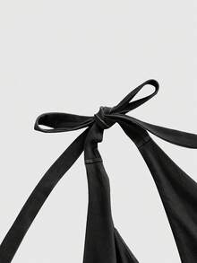 ROMWE Y2K Shibuya Gyaru Tiger Geisha Print Halter Neck Sexy Mini Dress For Women - Black - View 4