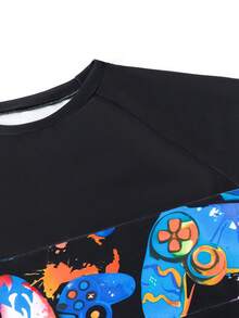 男童泳装套装 - 短袖防晒上衣和沙滩短裤，夏季休闲运动泳衣 - 彩色 - 查看 6