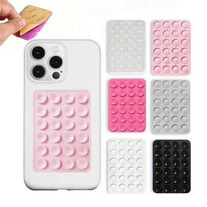 24-Pack Square Silicone Suction Cups For Phone Case Back Cover - Secure Grip Holder With Strong Adhesive Mount
