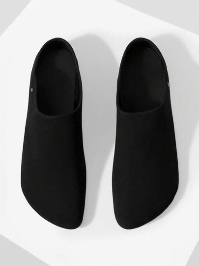 Mnmlis Women's Fashion, Women's Flat Shoes, Black, Light Plate PU Material, Square Toe, Commute, Comfort, Indoor, Office, Street, Party, Travel, Vacation, Spring And Summer, Suitable For Dresses, Jeans, Shorts