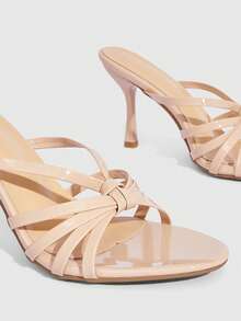 CUCCOO SZL Women Shoes Spring And Summer New Round Toe Stiletto Apricot Thin Strip Women's High Heel Sandals Fashion Comfortable Versatile Sexy Party Women Sandals Slippers - Apricot - View 6