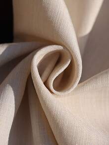 Juhart 大码女式早春休闲亚麻混纺杏色和黑色撞色无袖系腰连衣裙 - 杏色 - 查看 10