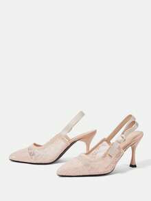 CUCCOO HITCHD Women's Pointed Toe Buckle Design Fashionable High Heels For Daily Wear Summer Shoes Wedding Shoes Bride Shoes - Pink - View 8