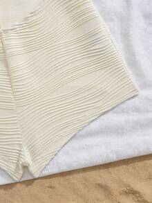 Bluhae Mono de punto casual y sexy para vacaciones de mujer - Albaricoque - Ver 6