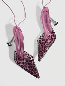 CUCCOO SZL Women Shoes Spring And Summer New Pointed Transparent High Heel Thin High Heel Strap Transparent TPU Film Sexy Commuting Comfortable Women's High Heel Shoes Workplace Wear Temperament Women's Shoes - Mauve Purple - View 1