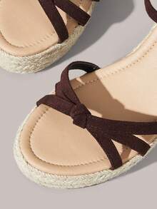 Styleloop Damplattformar och kilklackade sandaler - Rostad brun - Visa 5