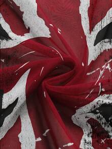 ROMWE Avant UK Flag Music Festival Sexy Sheer Mesh Ladies Tank Top - Black - View 4