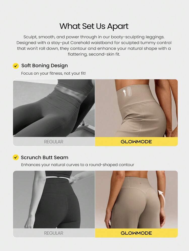 31" Legging de Treinamento, Controle de Barriga, Anti-Enrolamento, Modelagem de Bumbum, Bolso, Cintura Elástica Amigável à Pele, Secagem Rápida, Adequada para Tênis, Corrida, Treino, Academia