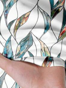 Rusticease 女士度假休闲纯色上衣+印花半裙套装（2件套），女士夏季服装，夏季半裙套装，半裙上衣套装，女士半裙上衣套装，印花半裙套装 - 彩色 - 查看 4