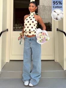 Muchica Women's Basic Solid Color Comfortable Tank Top - White - View 7