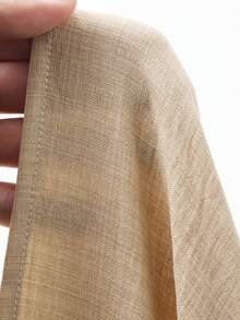DAZY Spring Mid-Length Khaki Short Sleeve Shirt With Collar Decoration Design For Men - Khaki - View 5