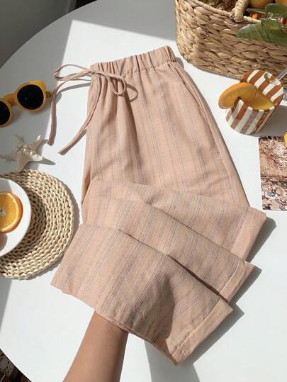 Comfortcana Women's Casual Striped Wide Leg Pants