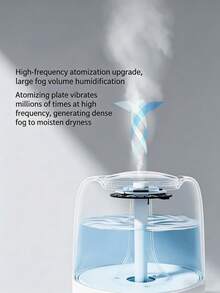 1 pieza Humidificador y difusor de aromaterapia 2 en 1 de 650ML, con 2 modos de rociado, luz nocturna de colores para dormitorio, oficina y escritorio - Multicolor - Ver 7
