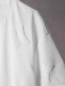 STYNVO Áo thun nam cổ tròn màu trơn, dáng rộng, phong cách thường ngày - màu đen - Xem 5