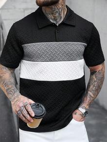 Manfinity CasualCool 日常必备撞色短袖男士Polo衫 - 彩色 - 查看 5