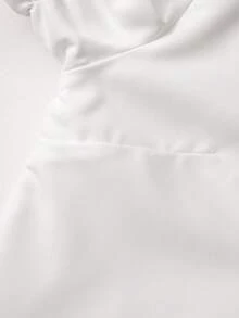 SHEIN 两件套珠饰蝴蝶结优雅露脐上衣和中长裙套装，适合少女，可用于生日派对、宴会、舞会、晚宴、花童、伴娘、毕业典礼、选美比赛、节日庆典等场合。 - 黑色 - 查看 5