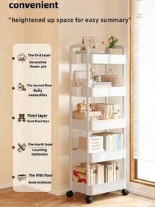 5/4/3 Tier Storage Cart - Durable Plastic Material, Easy To Move, Suitable For Kitchen, Bathroom, Bedroom - (Easy To Move And Convenient) Black & White Underwear Storage Box, Thickened Tube, Strong Load-Bearing, Multi-Layer Storage Rack, Suitable For Kitchen, Bedroom And Outdoor Camping, Durable Plastic Design, Multi-Functional Storage Cart | Modern Storage Rack | Sturdy Storage Rack, Halloween, Christmas Gift - Multicolor - View 9