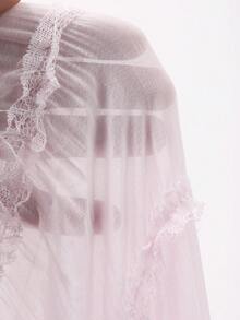 DAZY 女士度假风系带露背连衣裙，适合夏季邮轮旅行穿着 - 粉色 - 查看 7