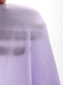 DAZY Vestido de verano único y elegante de estilo francés que ciñe la cintura para mujeres - Púrpura malva - Ver 9