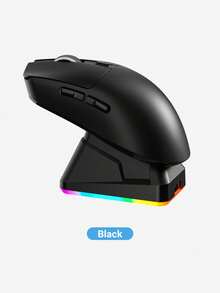 Teckwe 无线游戏鼠标，带充电底座，可充电 RGB 灯效，电池续航时间长，有线/无线两用，强磁吸设计，电脑配件 - 彩色 - 查看 8