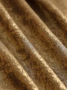 Franclia 女士优雅金属色交叉领无袖褶皱腰身连衣裙，适合派对和宴会场合 - 金色 - 查看 4