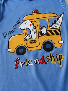 3pcs/Set Newborn Baby Boy/Girl Cute Cartoon & Striped Knit Romper, Summer - Multicolor - View 6