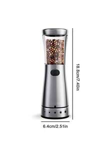 Teckwe Electric Pepper Grinder - Rechargeable With 500mAh Capacity For Long-Lasting Use, Adjustable Coarseness, Suitable For Salt/Pepper/Spices, Ideal For Kitchen And Home (10 Oz Large Capacity, Ergonomic Design) - Silver - View 3