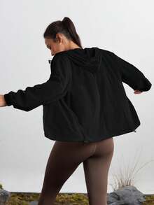 In My Nature 女士户外常规款连帽长袖夹克 女式徒步服装 - 黑色 - 查看 6