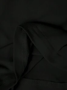 Manfinity Dauomo 男士无袖黑色背心，夏季时尚 - 黑色 - 查看 4