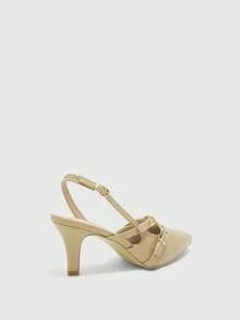CUCCOO BIZCHIC Women's Fashion Versatile Pointed Toe High Heel Pumps Spring Shoes - Brown - View 3
