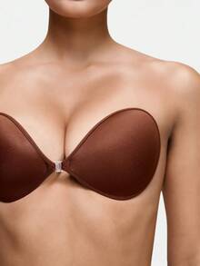 SHAPORA 1 Pair Invisible Adhesive Lift And Cleavage Enhancing Bra Petals - Coffee Brown - View 2