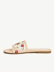 CUCCOO CHICEST Women's Versatile Fashion Slip-On Flat Sandals - Khaki - View 5
